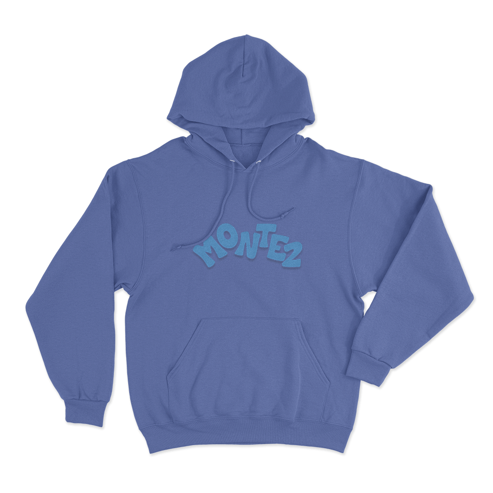 Montez Bubble Logo Unisex Hoodie Blue Montez Bubble Logo Unisex Hoodie Blue