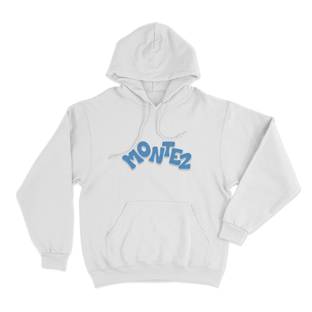 Montez Bubble Logo Unisex Hoodie White Montez Bubble Logo Unisex Hoodie White