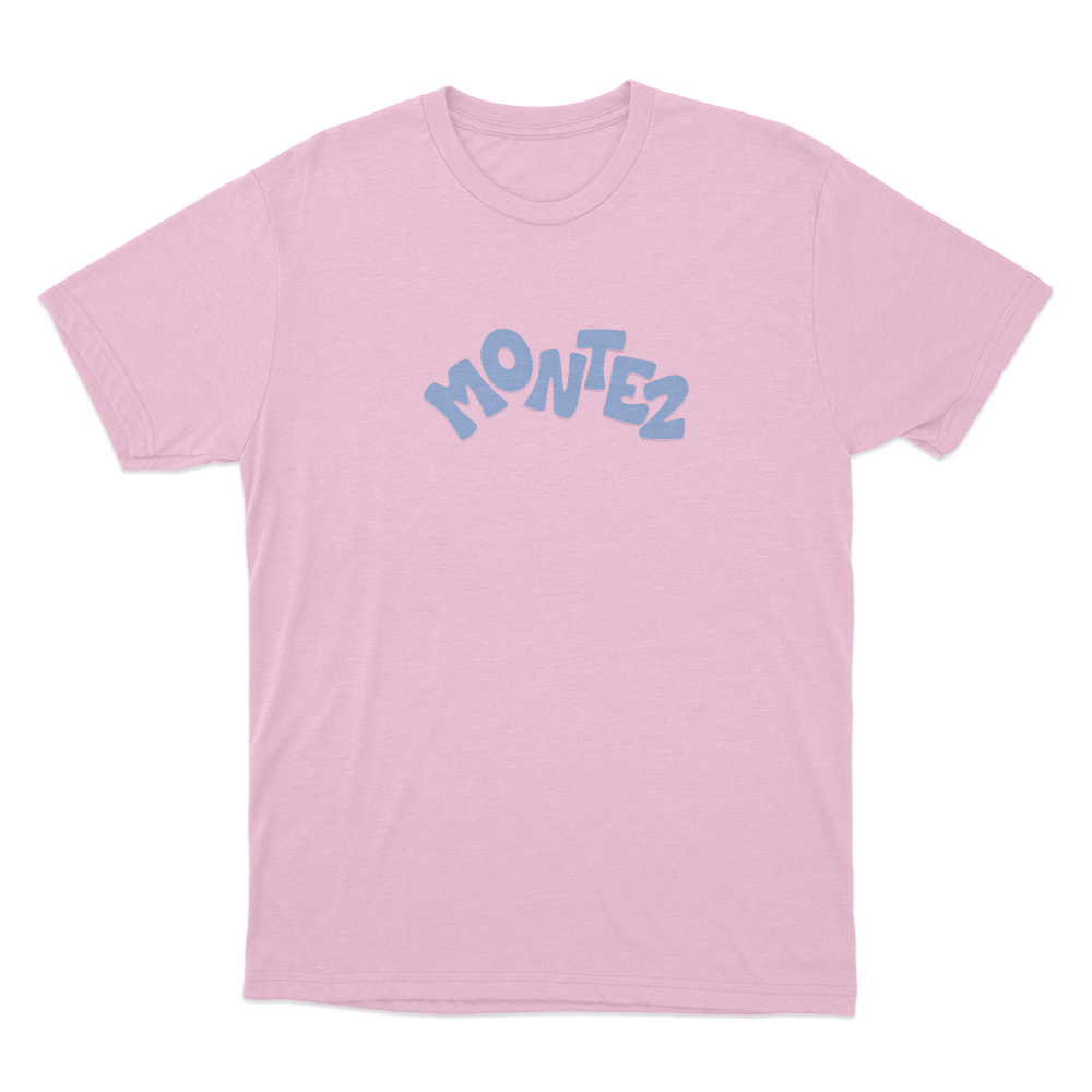 Montez Bubble Logo Unisex T Shirt Pink Montez Bubble Logo Unisex T Shirt Pink