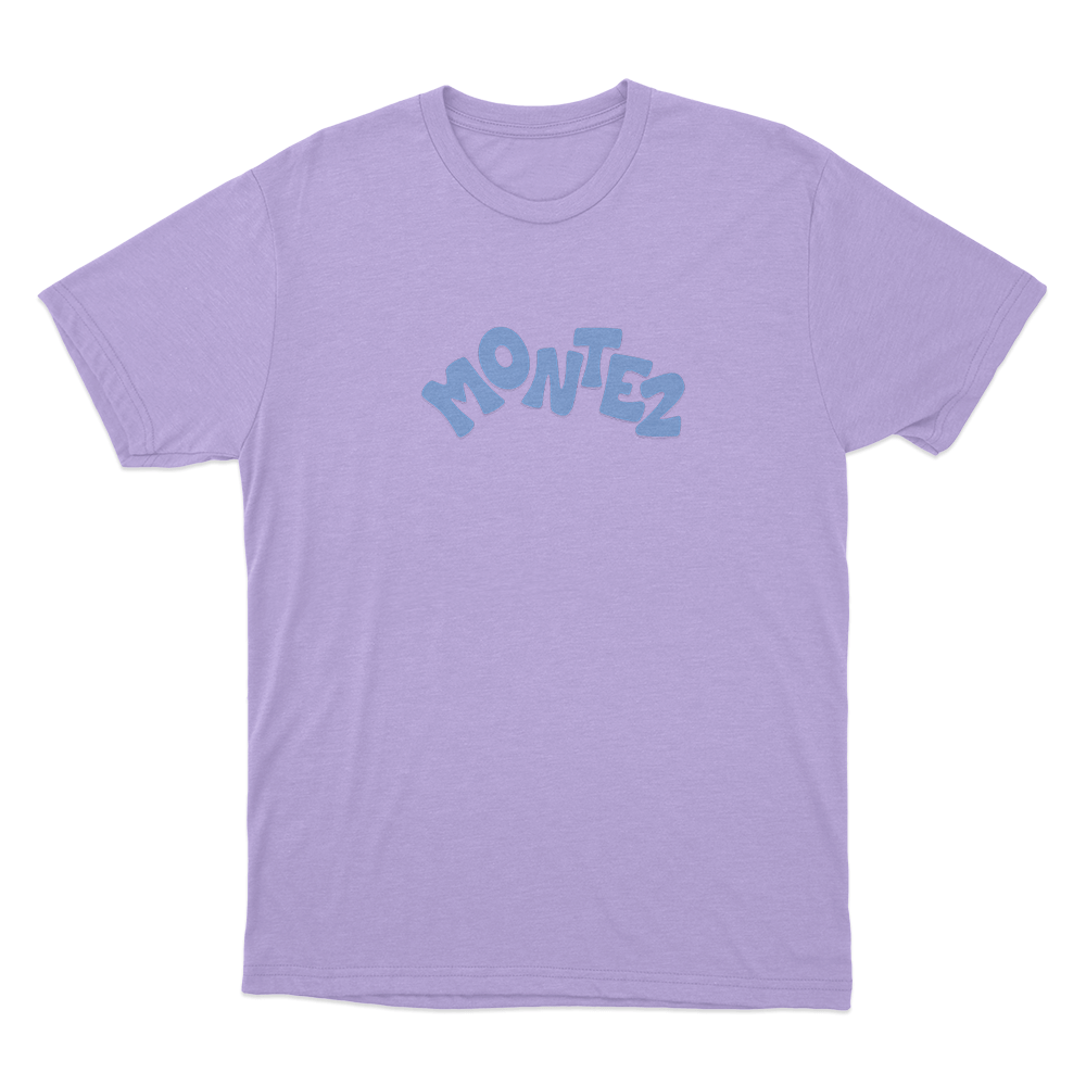 Montez Bubble Logo Unisex T Shirt Purple Montez Bubble Logo Unisex T Shirt Purple
