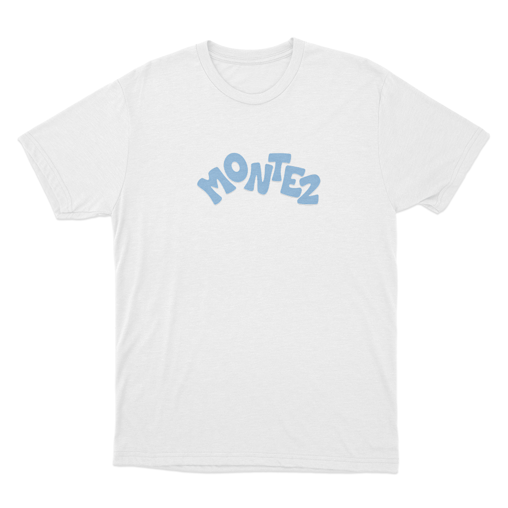 Montez Bubble Logo Unisex T Shirt White Montez Bubble Logo Unisex T Shirt White
