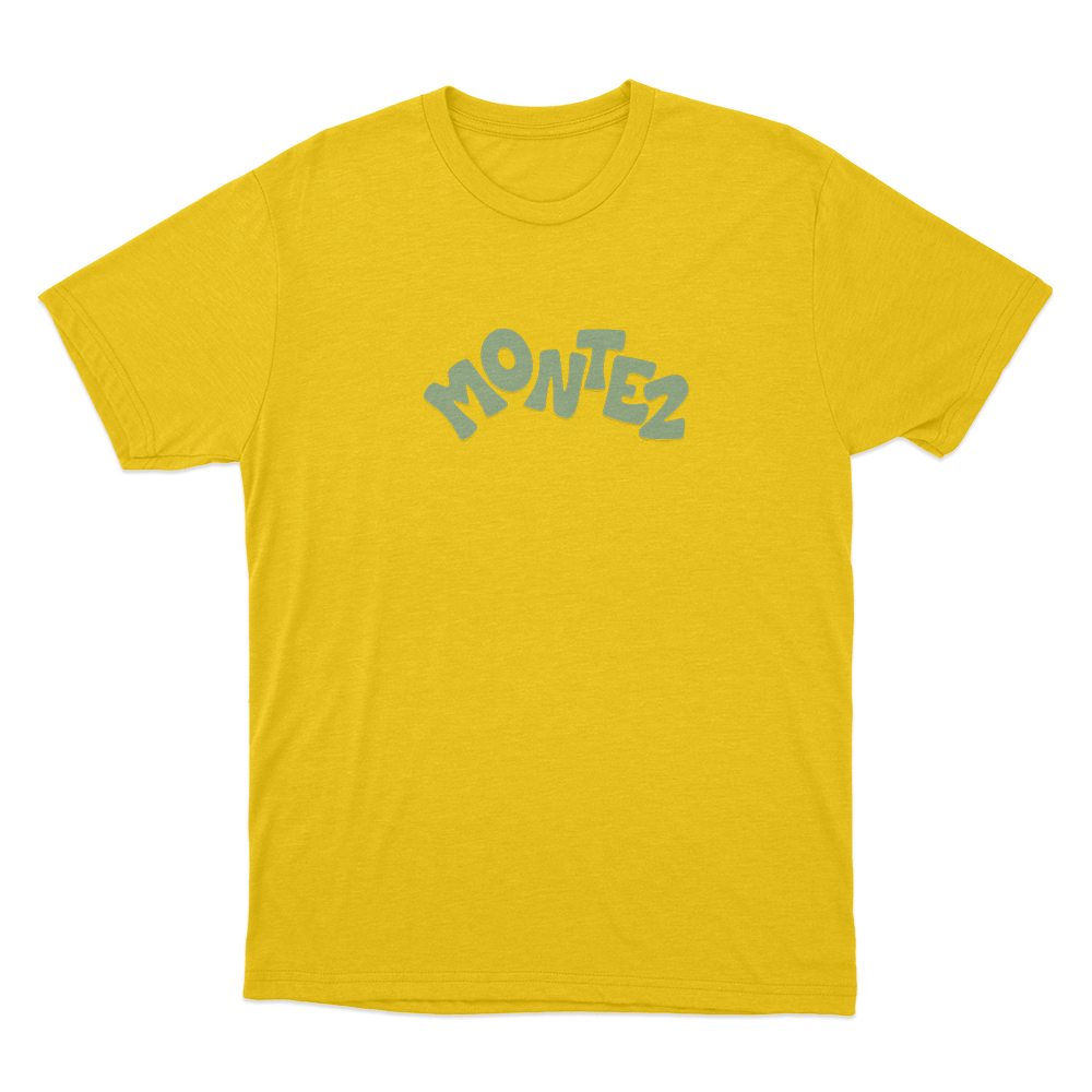 Montez Bubble Logo Unisex T Shirt Yellow Montez Bubble Logo Unisex T Shirt Yellow