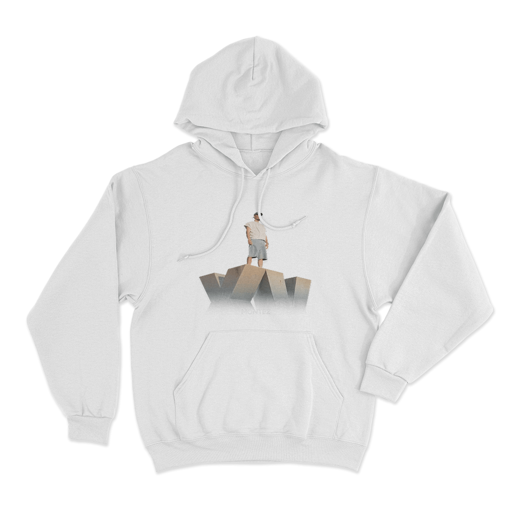 Montez Monument Pose Unisex Hoodie White Montez Monument Pose Unisex Hoodie White