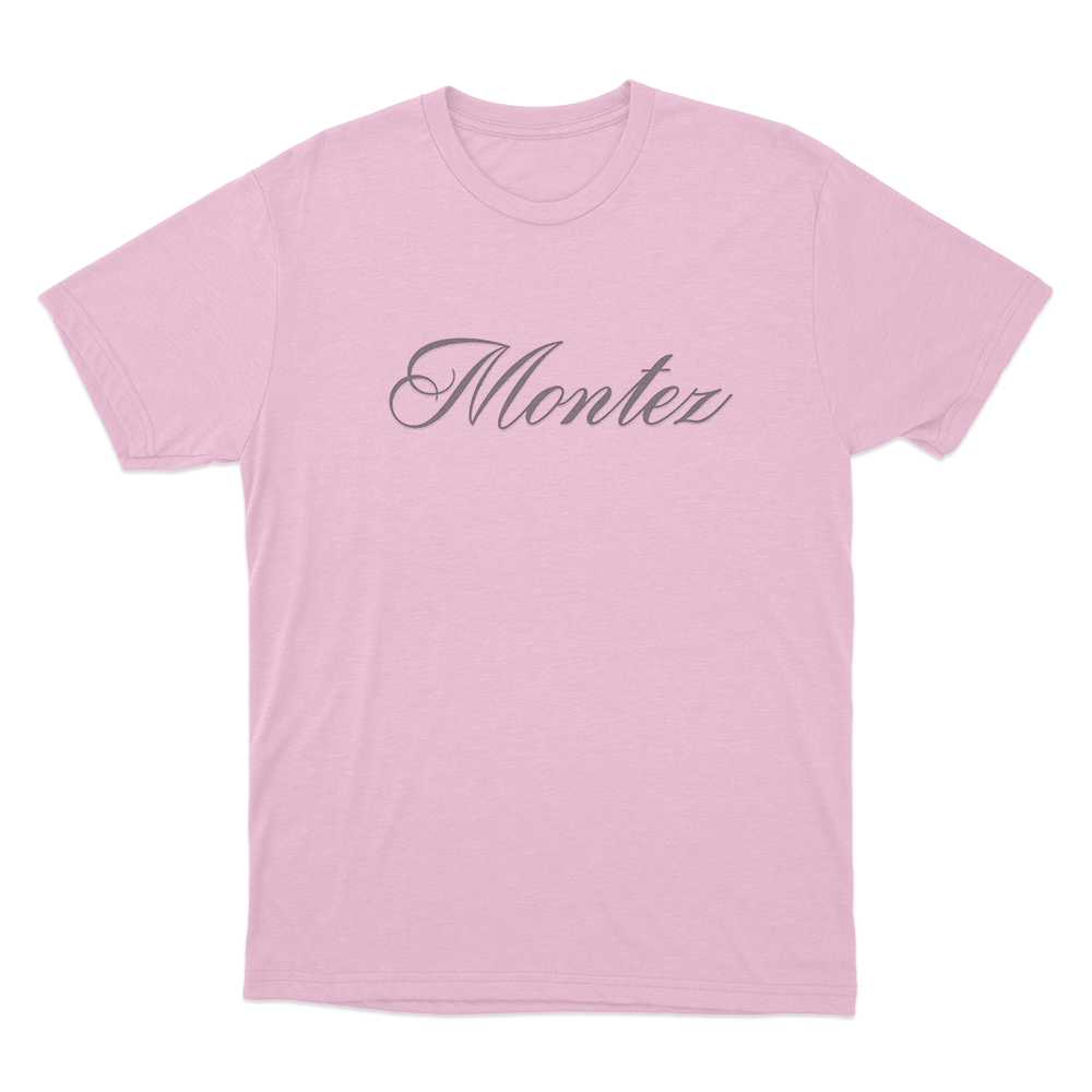 Montez Signature Logo Unisex T Shirt Pink Montez Signature Logo Unisex T Shirt Pink