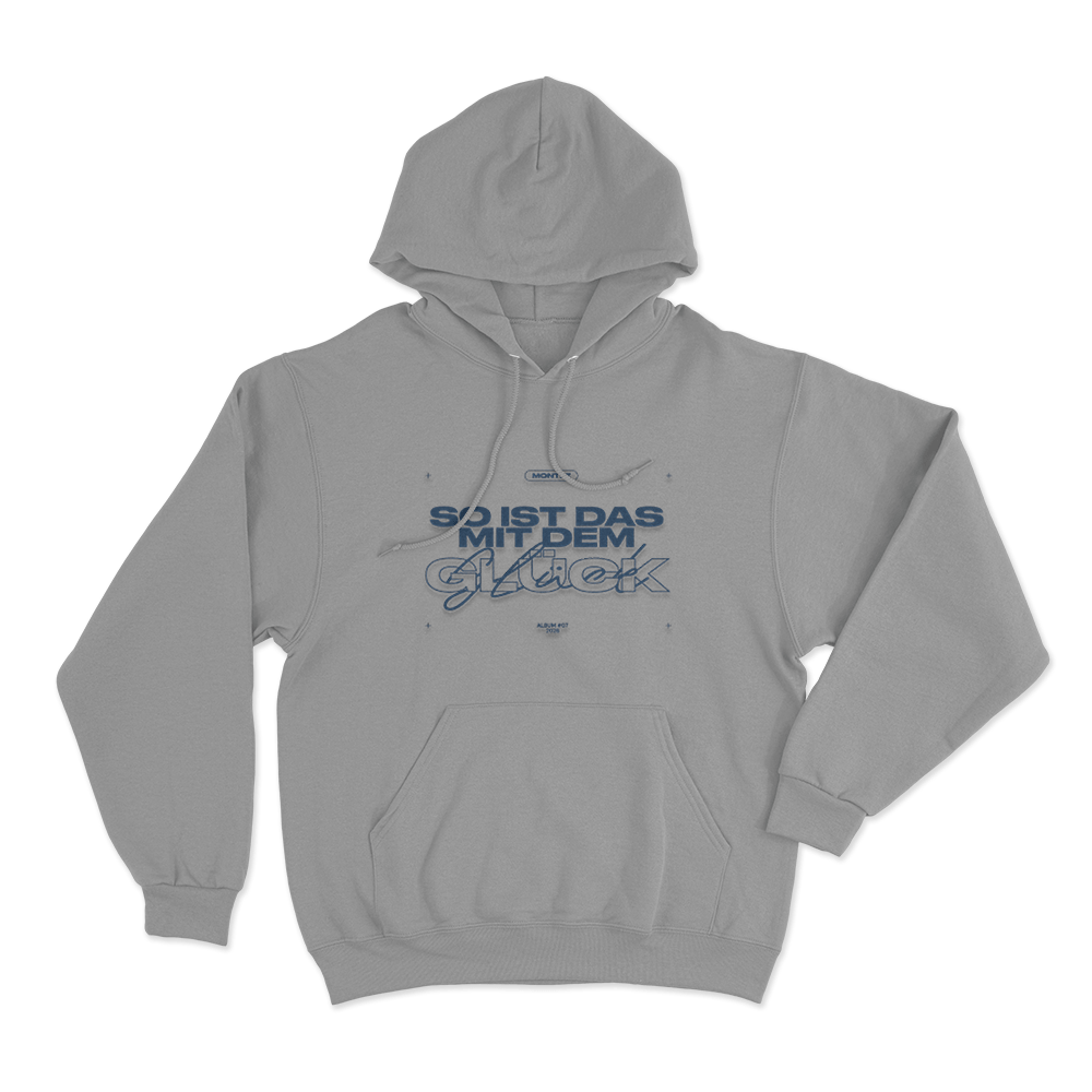 So Ist Das Mit Dem Glück Montez Unisex Hoodie Grey So Ist Das Mit Dem Gluck Montez Unisex Hoodie Grey