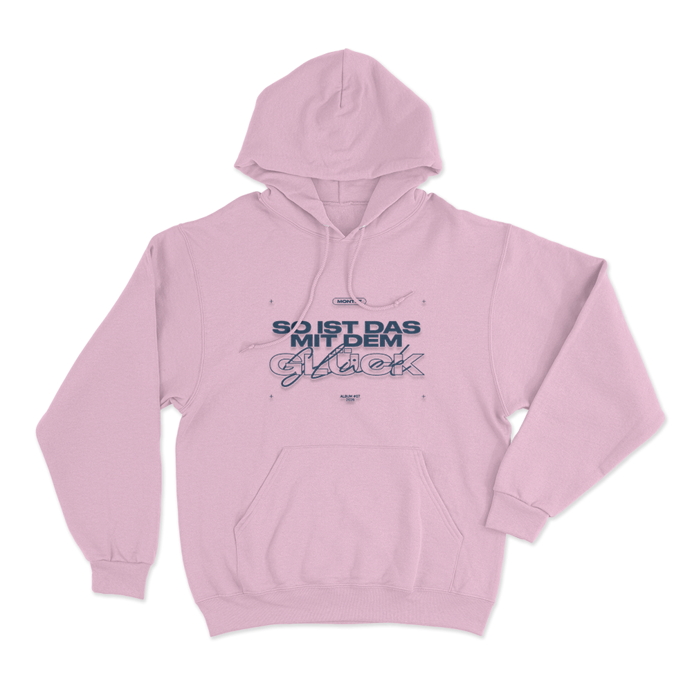 So Ist Das Mit Dem Glück Montez Unisex Hoodie Pink So Ist Das Mit Dem Gluck Montez Unisex Hoodie Pink