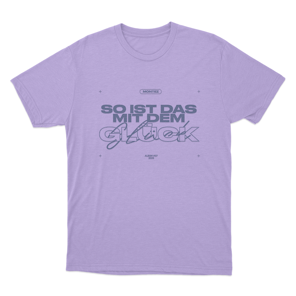 So Ist Das Mit Dem Glück Montez Unisex T Shirt Purple So Ist Das Mit Dem Gluck Montez Unisex T Shirt Purple