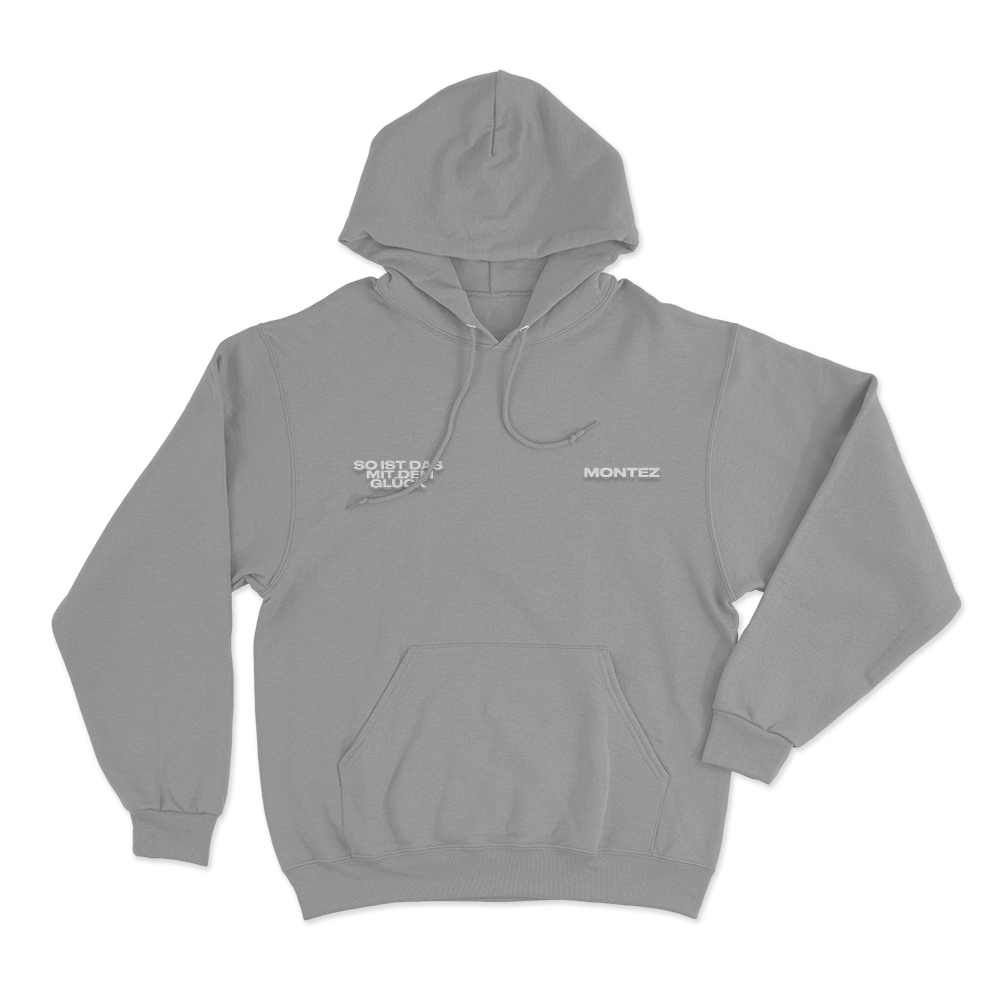 So ist das mit dem Glück Unisex Hoodie Grey So ist das mit dem Gluck Unisex Hoodie Grey