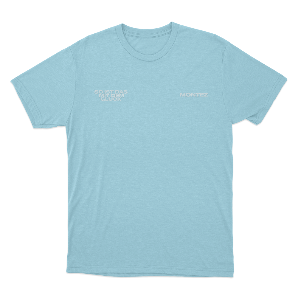 So ist das mit dem Glück Unisex T Shirt Sky Blue So ist das mit dem Gluck Unisex T Shirt Sky Blue
