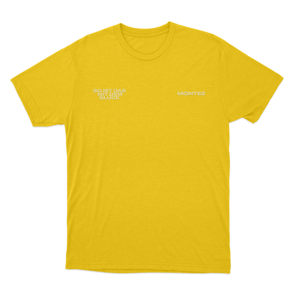 So ist das mit dem Glück Unisex T Shirt Yellow So ist das mit dem Gluck Unisex T Shirt Yellow